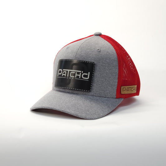 Patch'D USA Flexfit 6311 Heather Grey/ Red