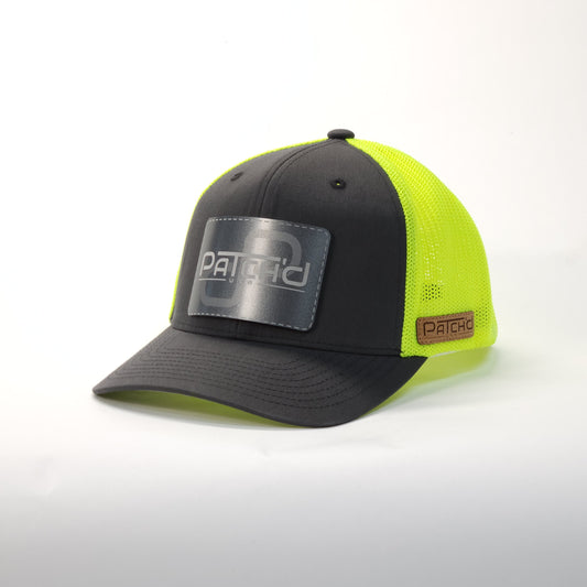 Patch'D USA Flexfit 6511 Charcoal/ Neon Yellow